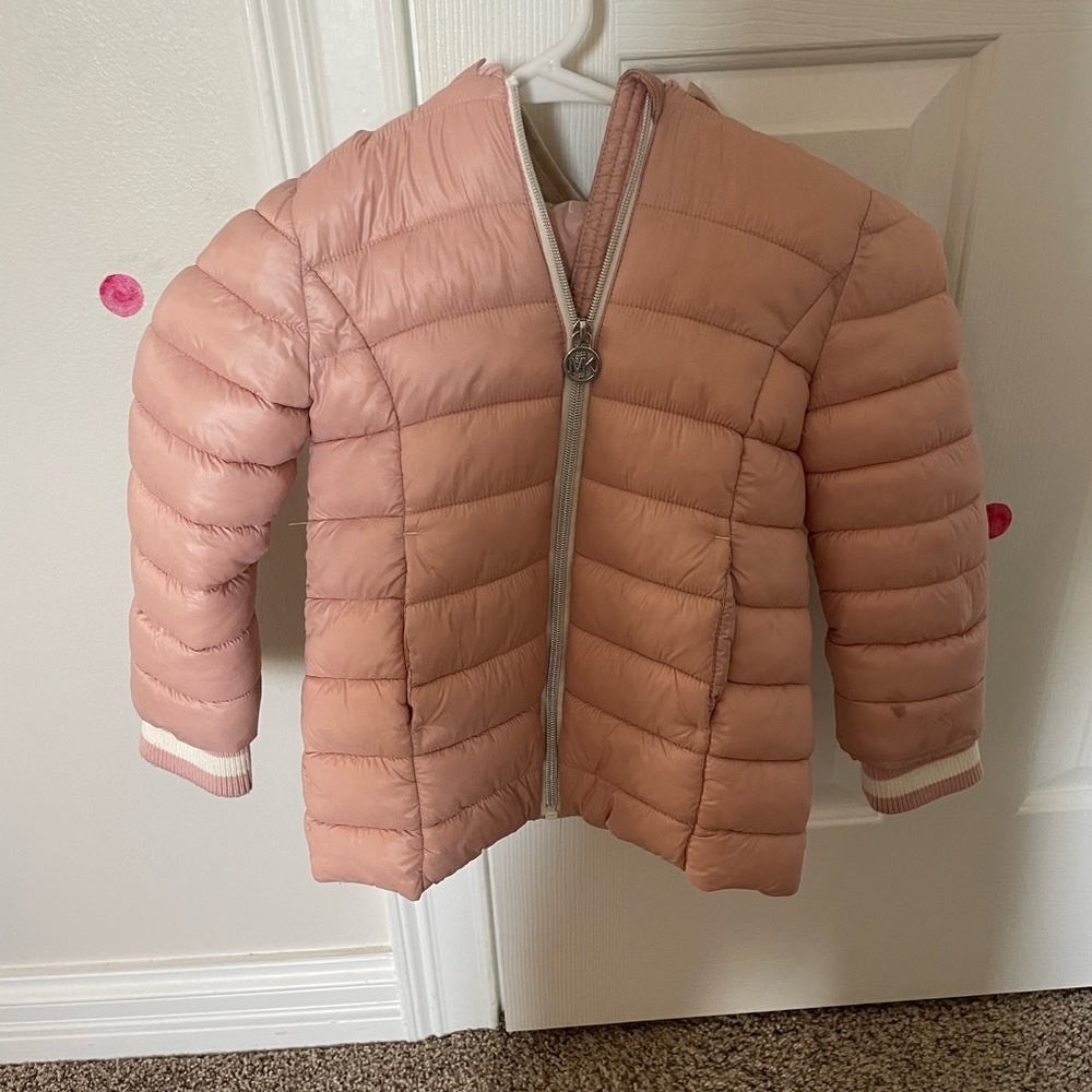Michael Kors Blush Pink Puffer Jacket for Kids